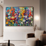 Floral 805 Canvas Art 18" x 24" / 45 x 60 cm / Black