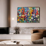 Floral 805 Canvas Art 18" x 24" / 45 x 60 cm / Black