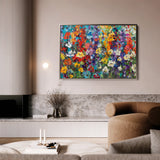 Floral 805 Canvas Art 18" x 24" / 45 x 60 cm / Black