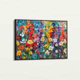 Floral 805 Canvas Art 18" x 24" / 45 x 60 cm / Black