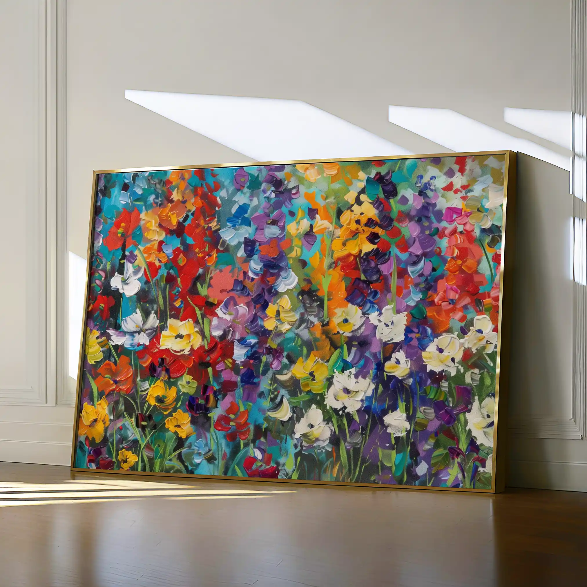Floral 805 Canvas Art 60 x 40 cm / Black