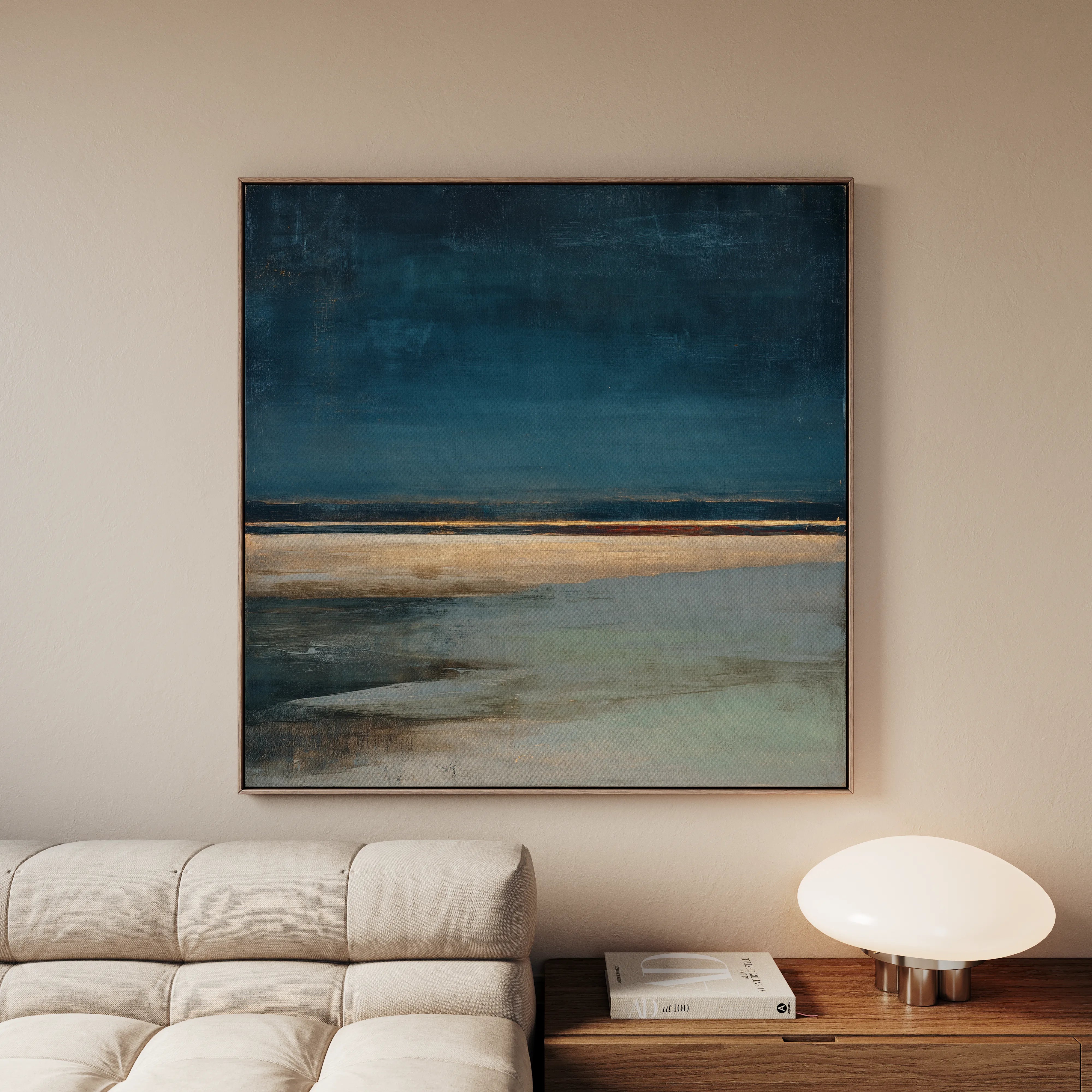 Abstract 806 Canvas Art 16" x 16" / 40 x 40 cm / Black