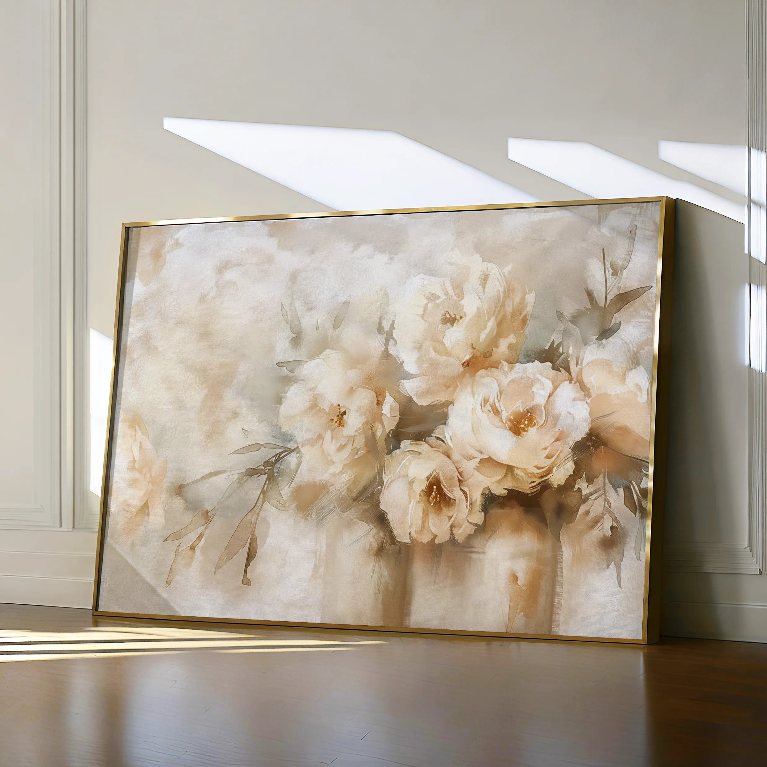Floral 806 Canvas Art 18" x 24" / 45 x 60 cm / Black