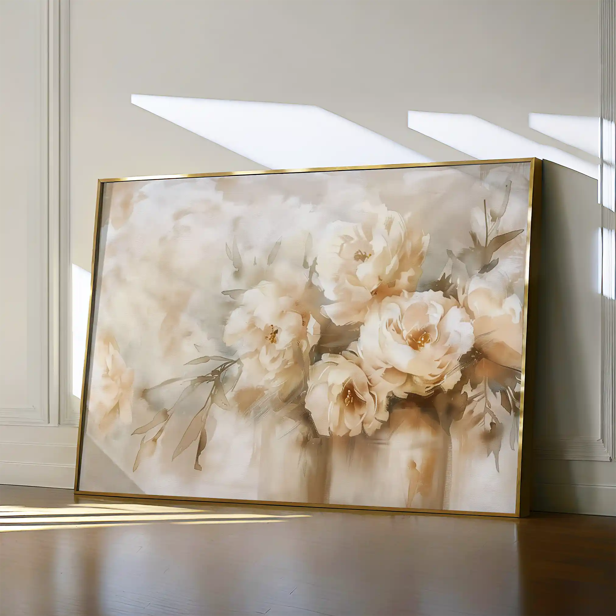 Floral 806 Canvas Art 60 x 40 cm / Black