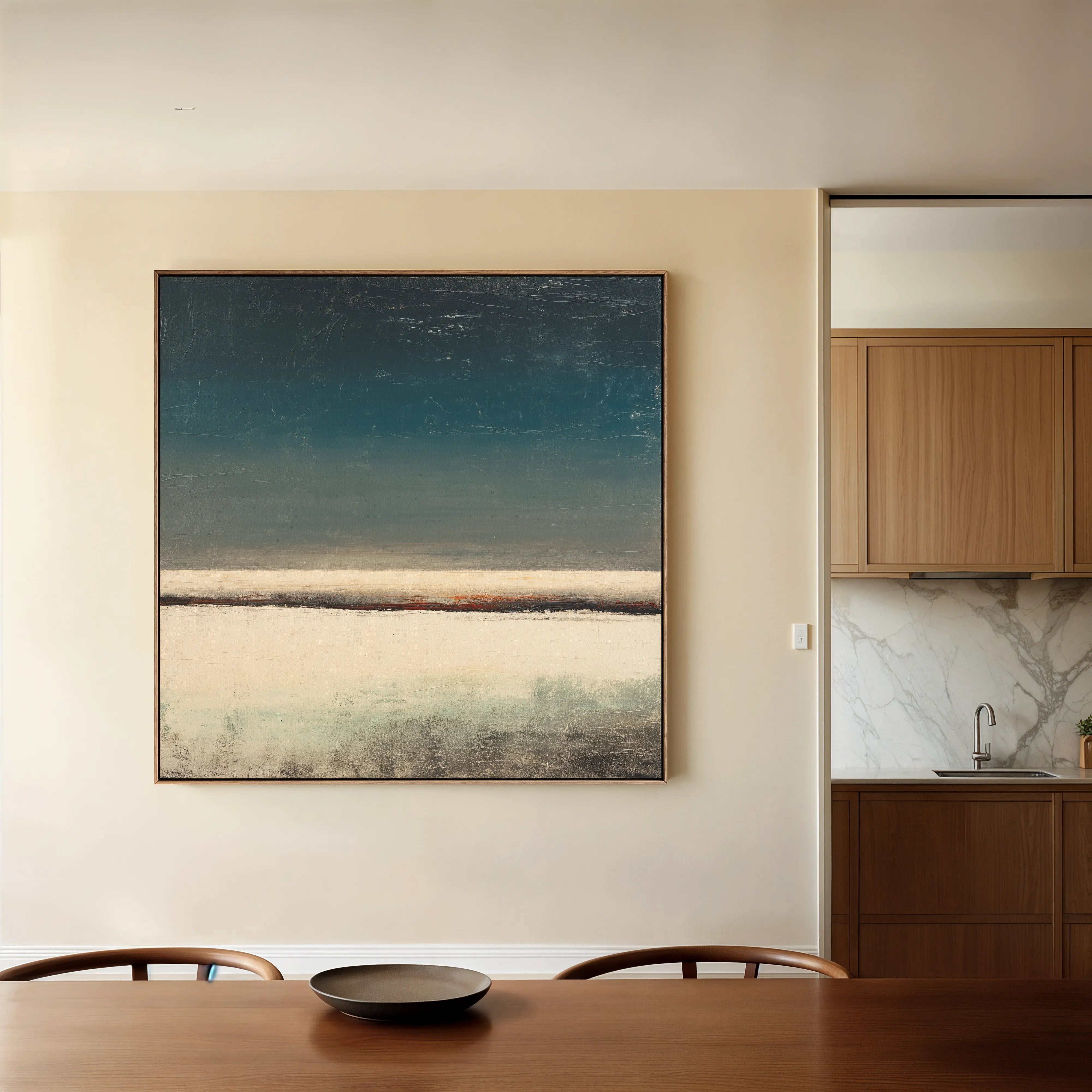 Abstract 807 Canvas Art 16" x 16" / 40 x 40 cm / Black