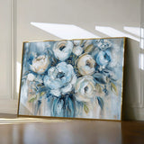 Floral 807 Canvas Art 18" x 24" / 45 x 60 cm / Black