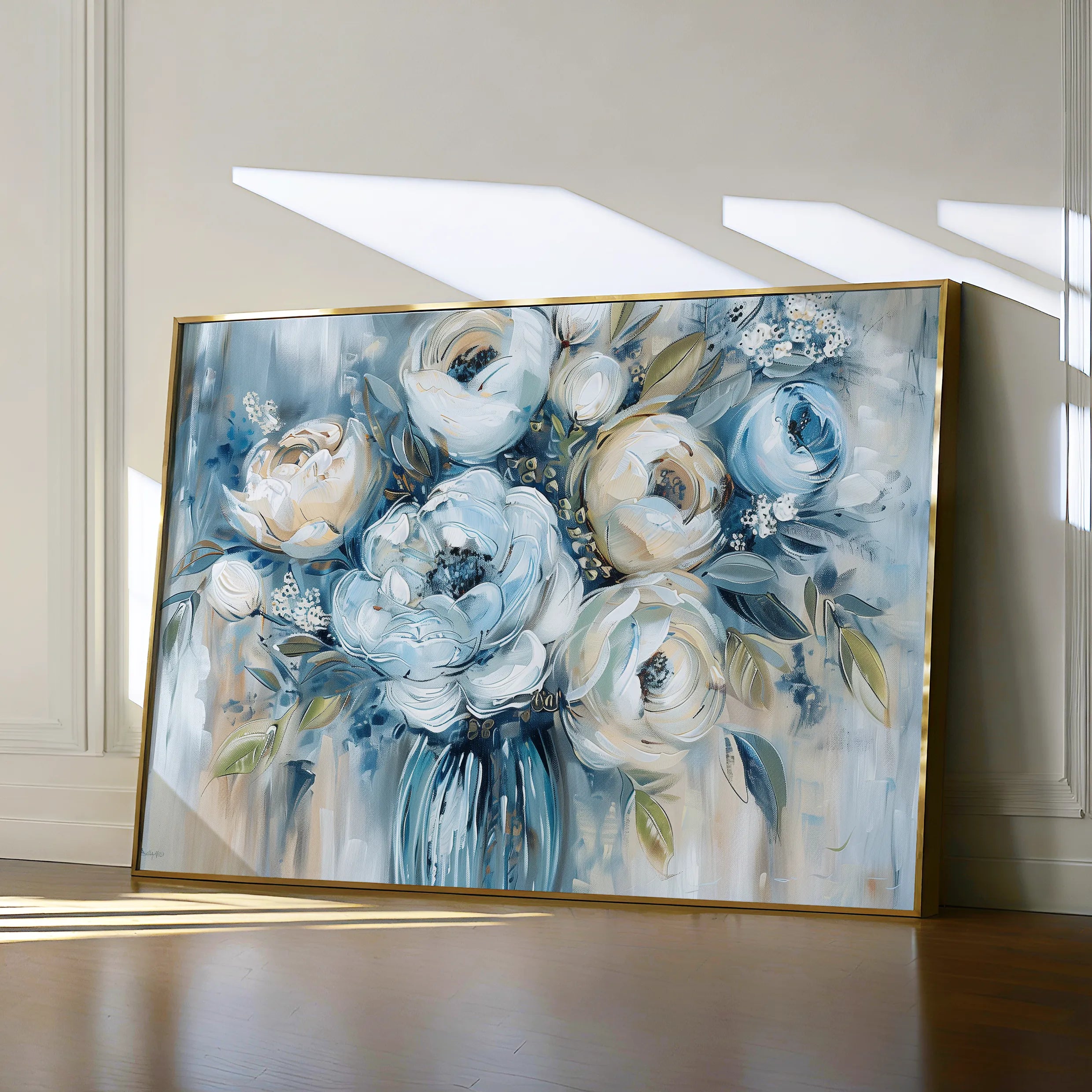 Floral 807 Canvas Art 18" x 24" / 45 x 60 cm / Black
