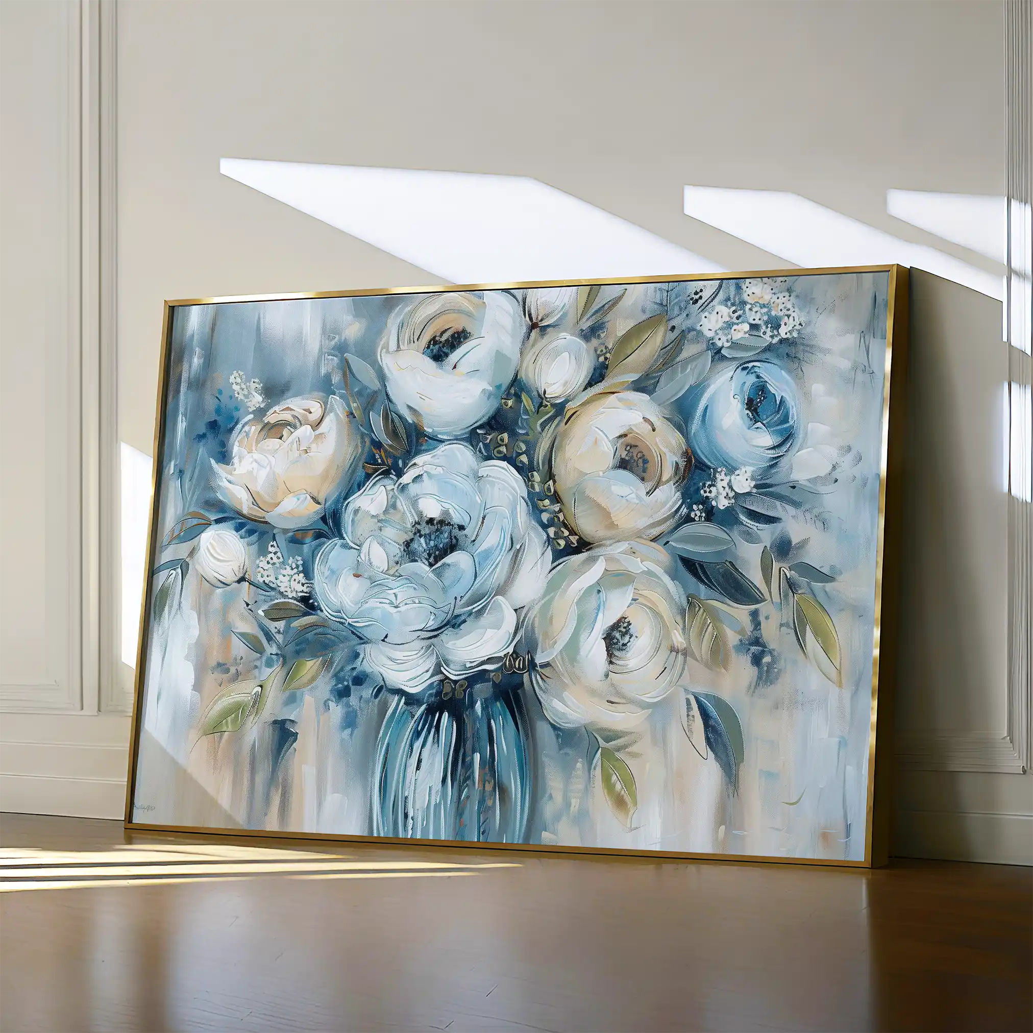 Floral 807 Canvas Art 60 x 40 cm / Black