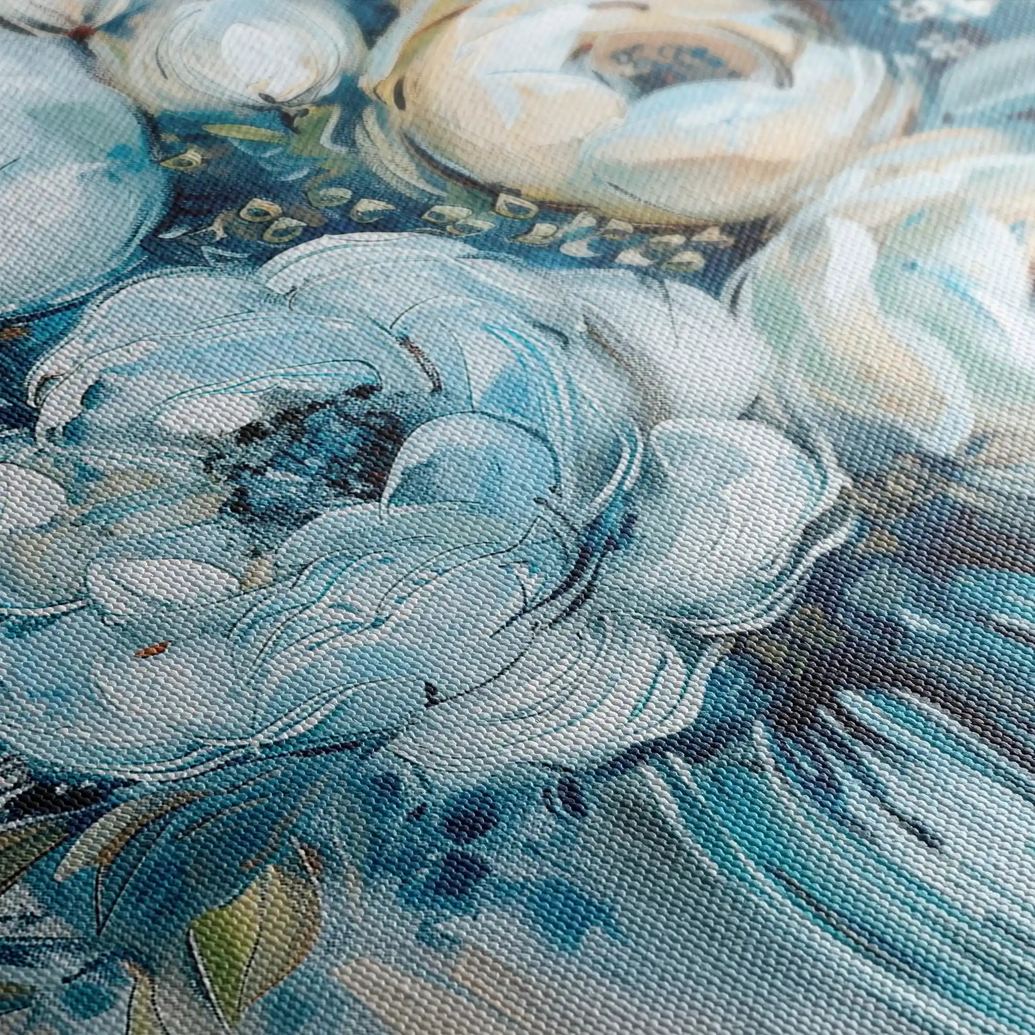 Floral 807 Canvas Art 60 x 40 cm / Black
