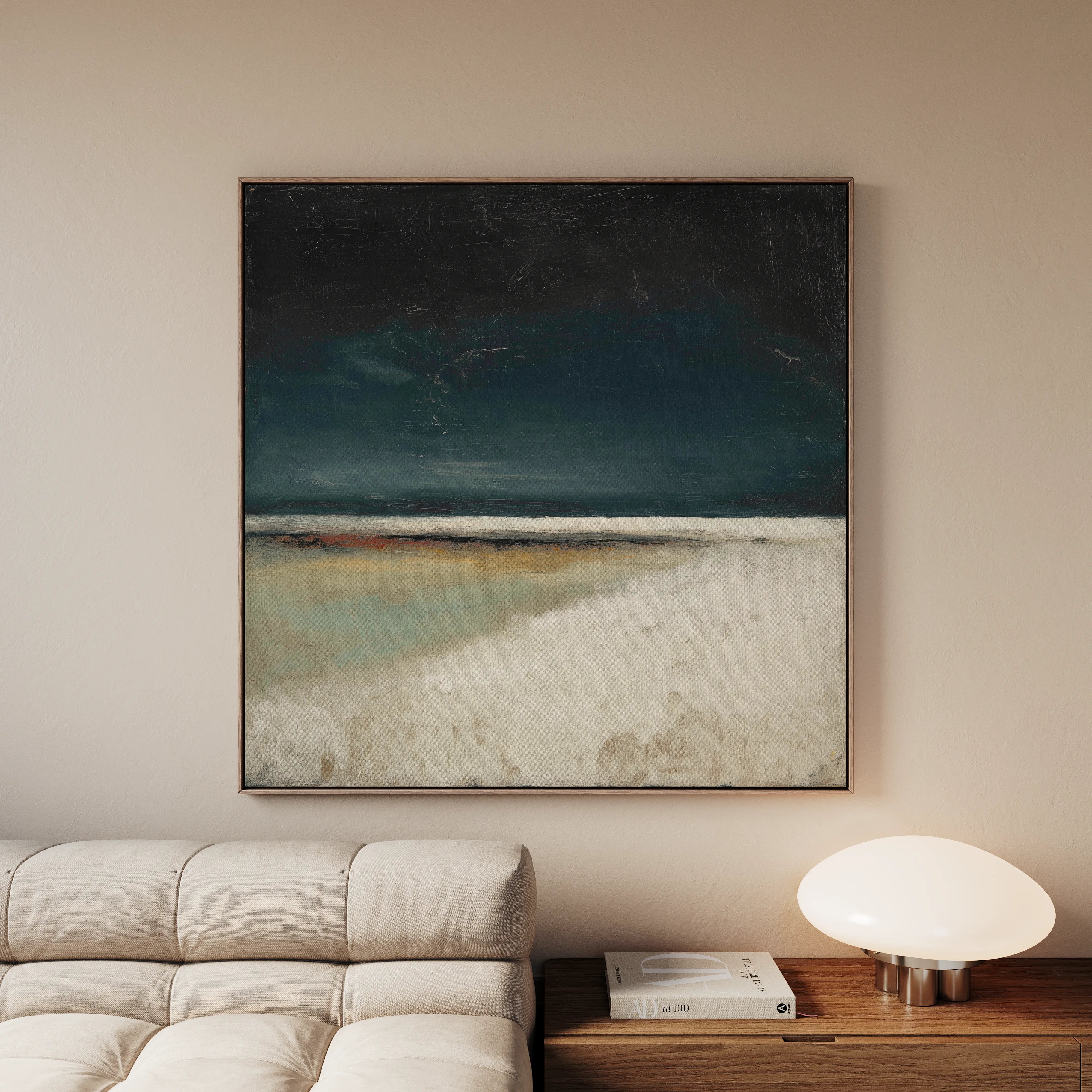 Abstract 808 Canvas Art 16" x 16" / 40 x 40 cm / Black