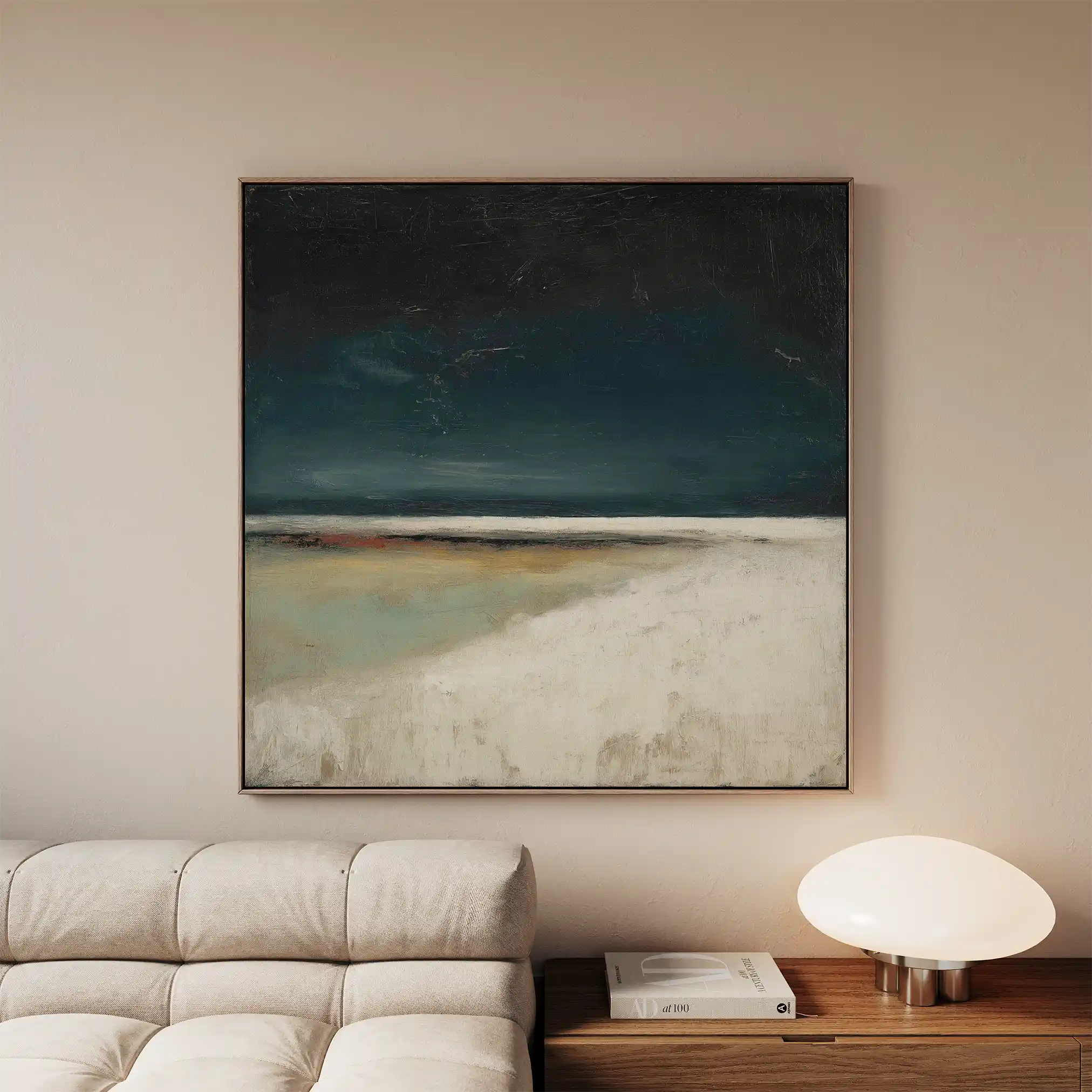 Abstract 808 Canvas Art 16" x 16" / 40 x 40 cm / Black