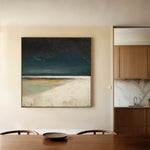 Abstract 808 Canvas Art 16" x 16" / 40 x 40 cm / Black