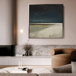 Abstract 808 Canvas Art 16" x 16" / 40 x 40 cm / Black