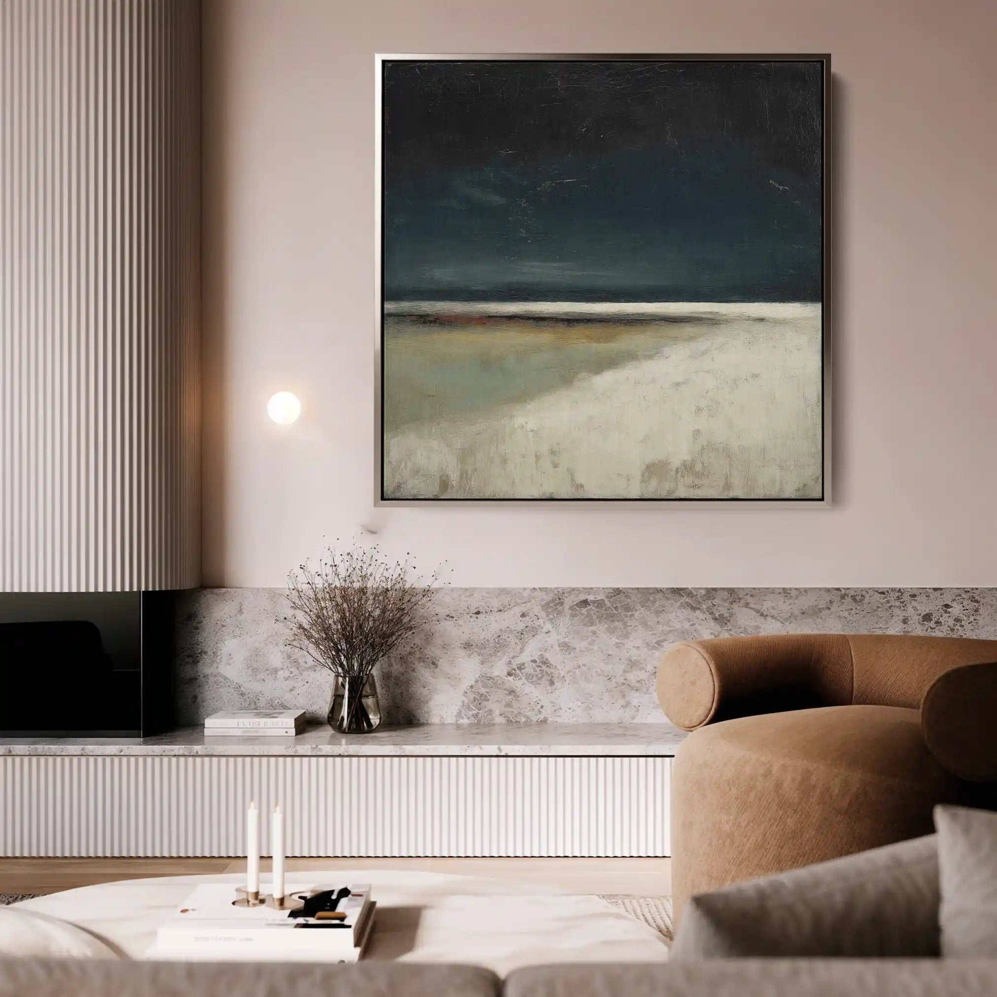 Abstract 808 Canvas Art 16" x 16" / 40 x 40 cm / Black