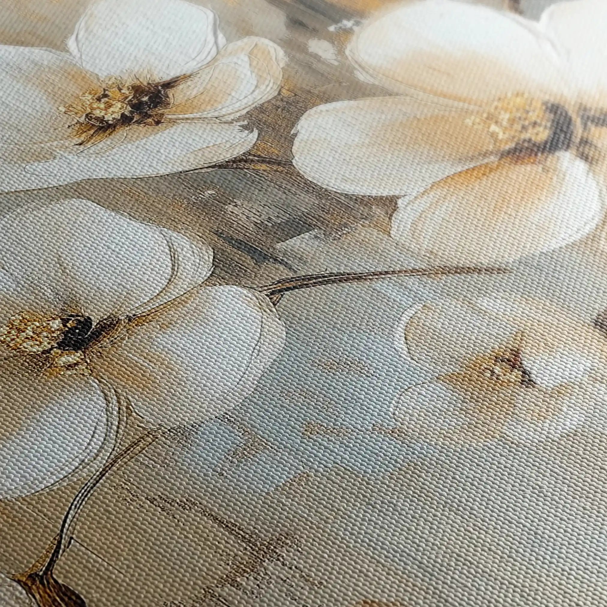 Floral 808 Canvas Art 60 x 40 cm / Black