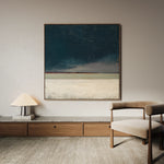 Abstract 809 Canvas Art 16" x 16" / 40 x 40 cm / Black