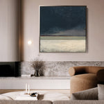 Abstract 809 Canvas Art 16" x 16" / 40 x 40 cm / Black