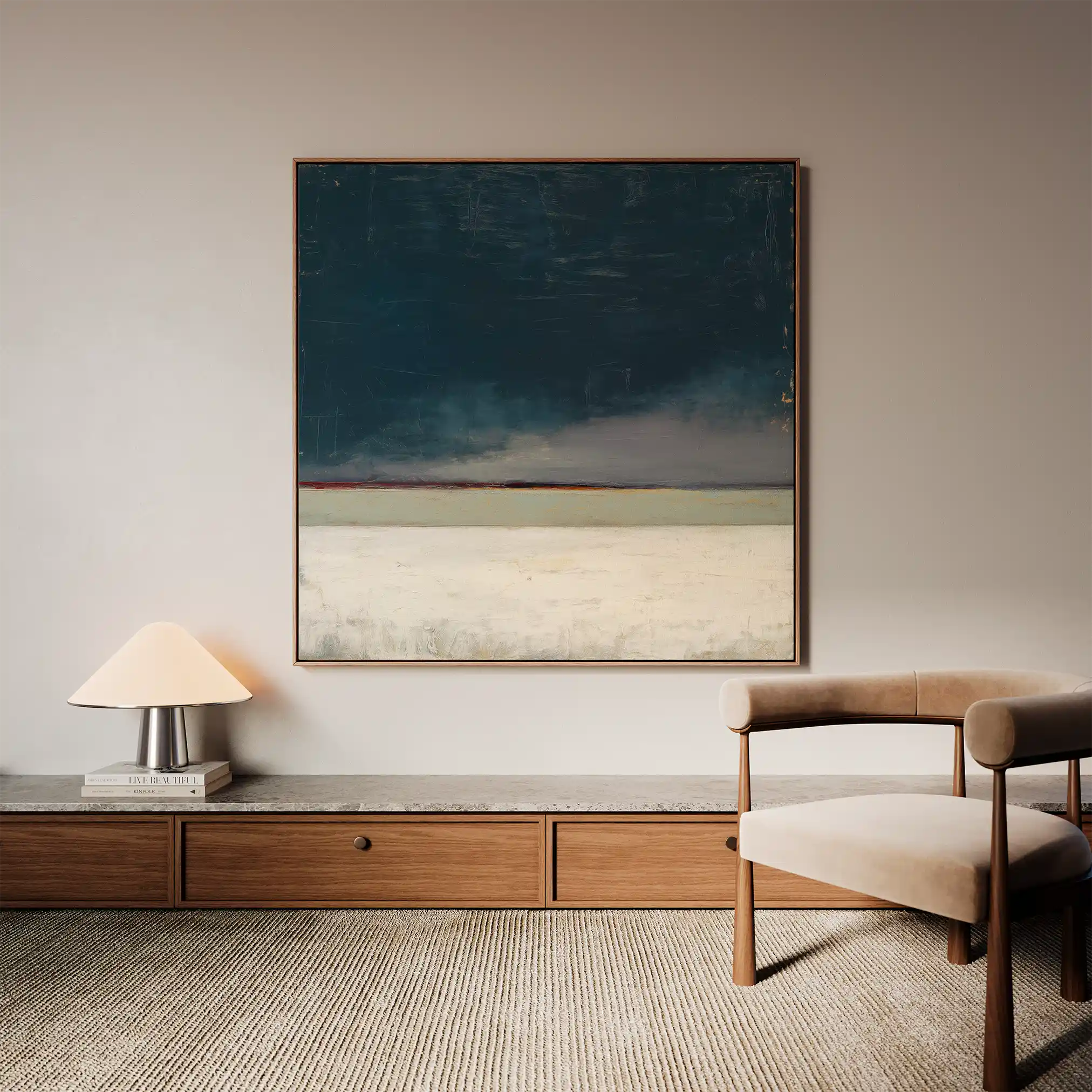 Abstract 809 Canvas Art 60 x 60 cm / Black