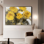 Floral 809 Canvas Art 18" x 24" / 45 x 60 cm / Black