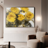 Floral 809 Canvas Art 18" x 24" / 45 x 60 cm / Black