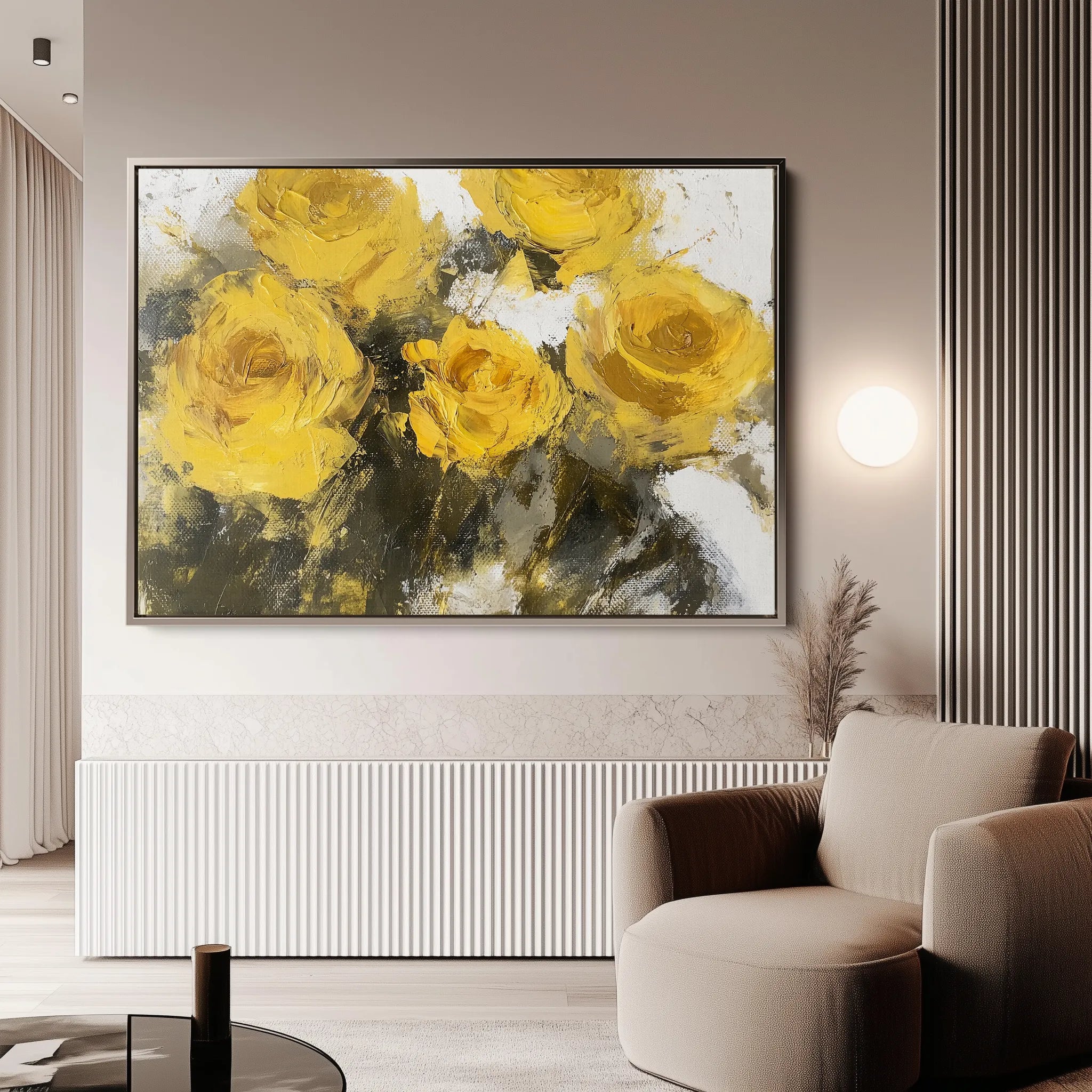 Floral 809 Canvas Art 18" x 24" / 45 x 60 cm / Black