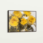 Floral 809 Canvas Art 18" x 24" / 45 x 60 cm / Black