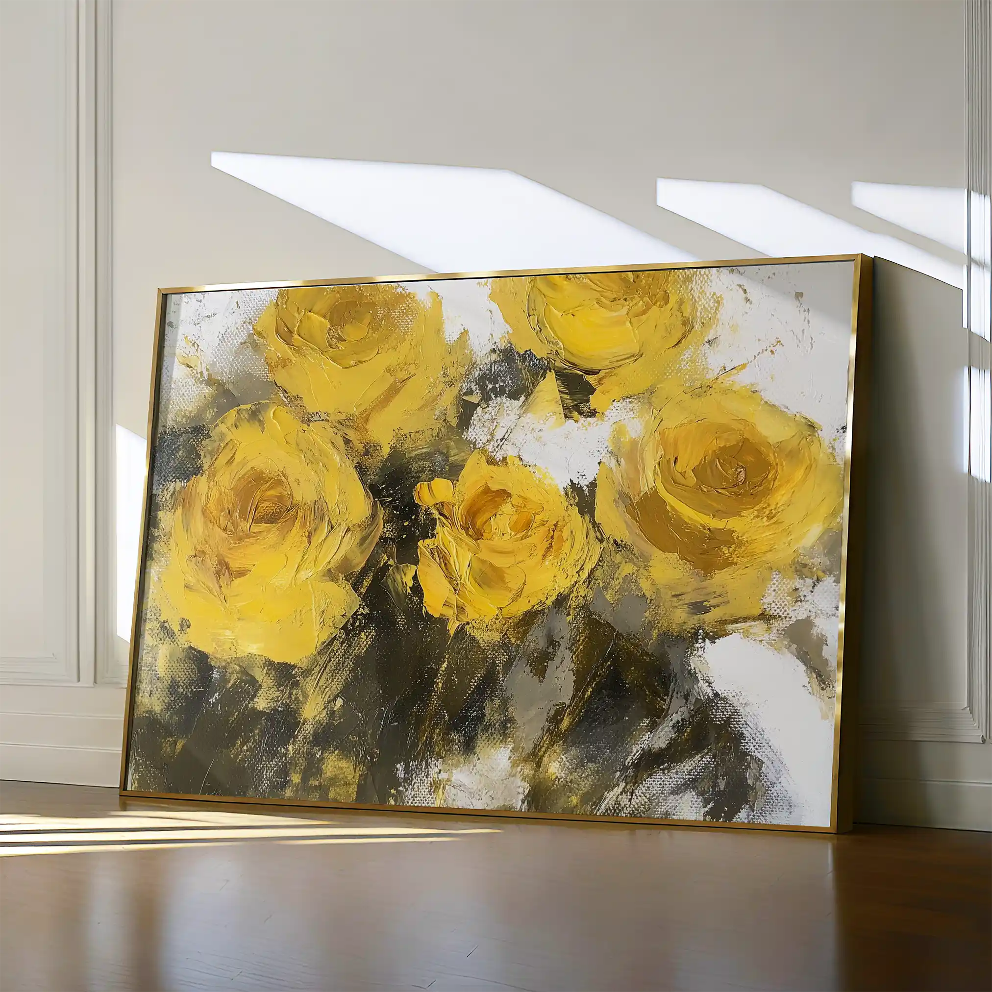 Floral 809 Canvas Art 60 x 40 cm / Black