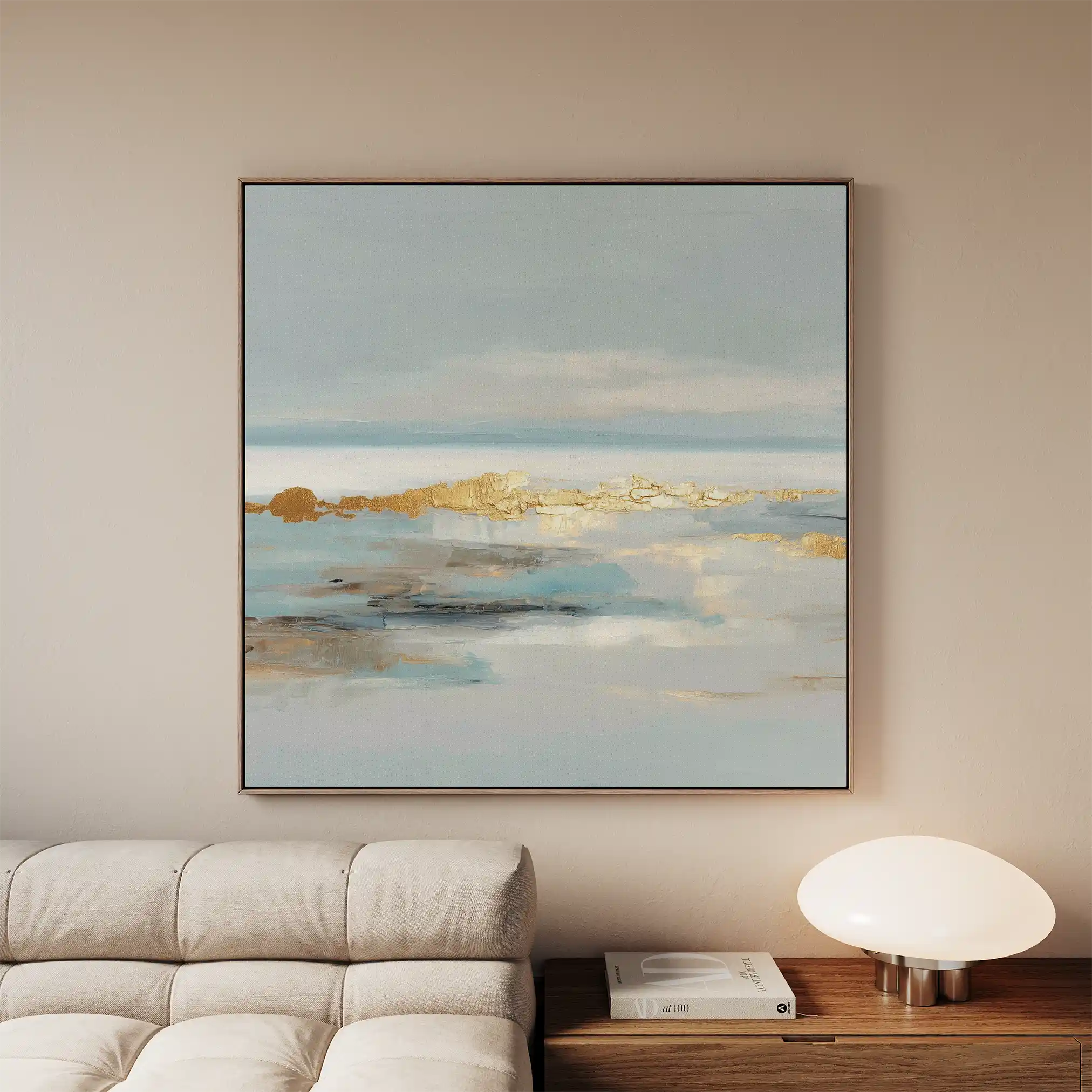 Abstract 810 Canvas Art 16" x 16" / 40 x 40 cm / Black