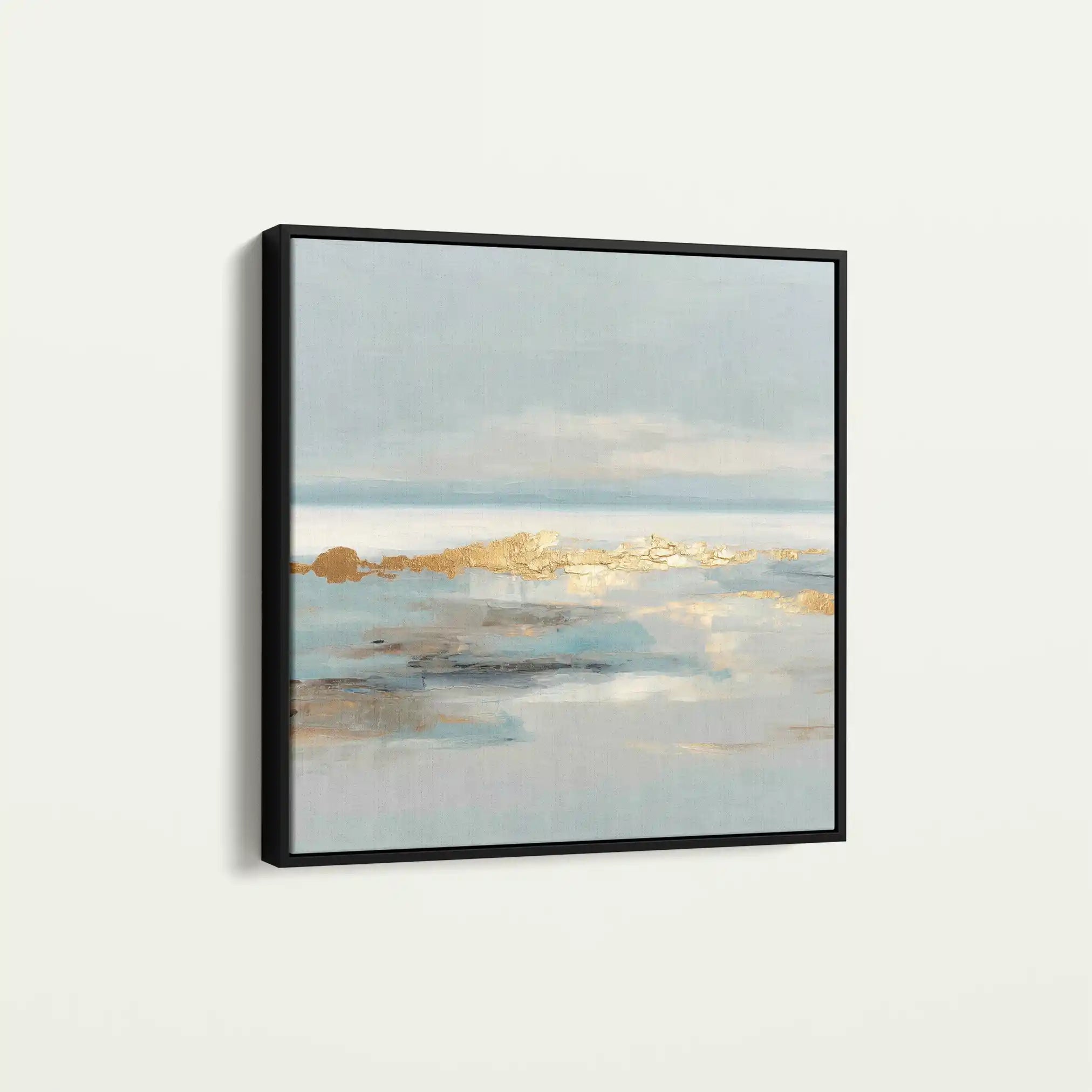 Abstract 810 Canvas Art 16" x 16" / 40 x 40 cm / Black