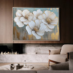 Floral 810 Canvas Art 18" x 24" / 45 x 60 cm / Black