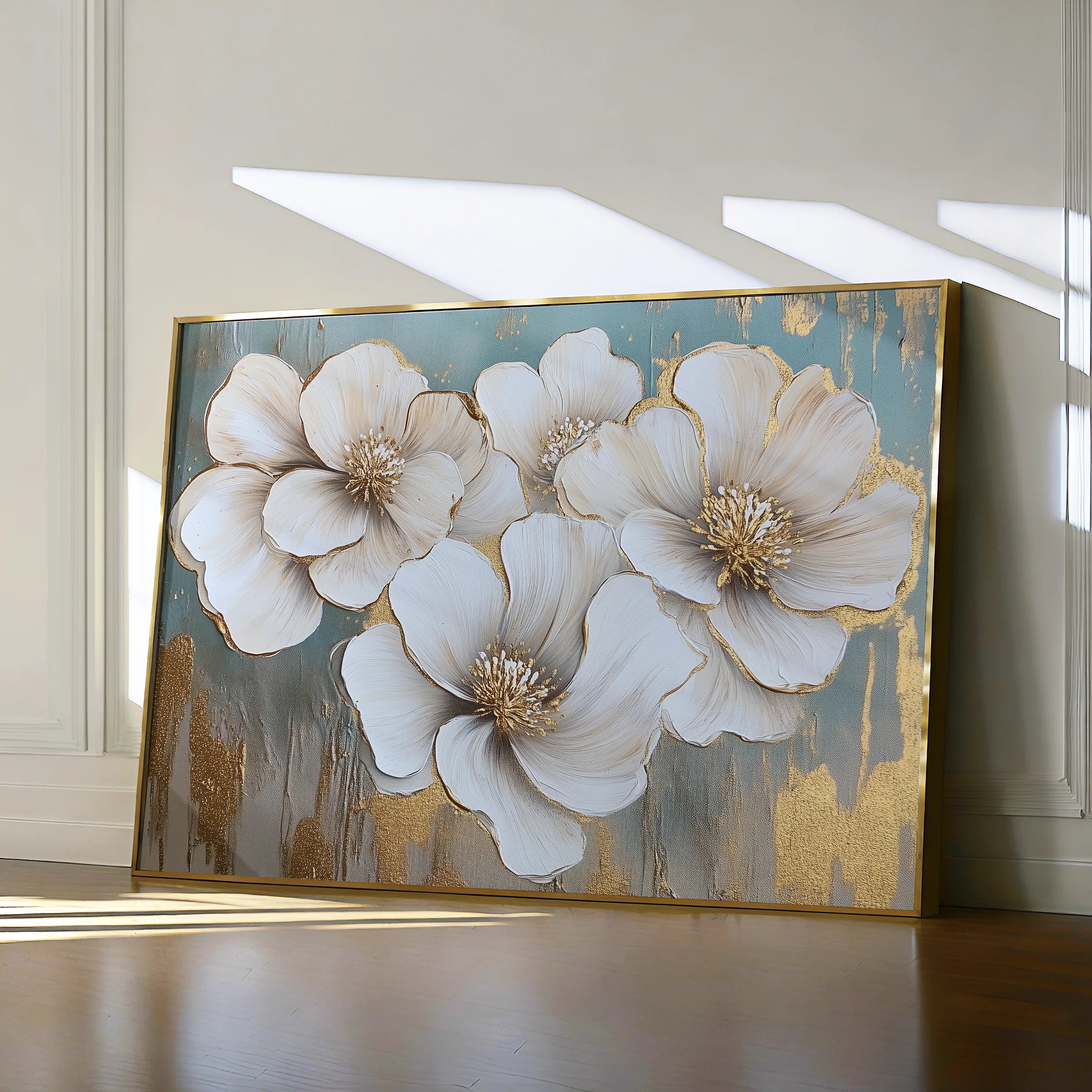 Floral 810 Canvas Art 18" x 24" / 45 x 60 cm / Black