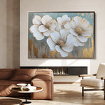 Floral 810 Canvas Art 18" x 24" / 45 x 60 cm / Black