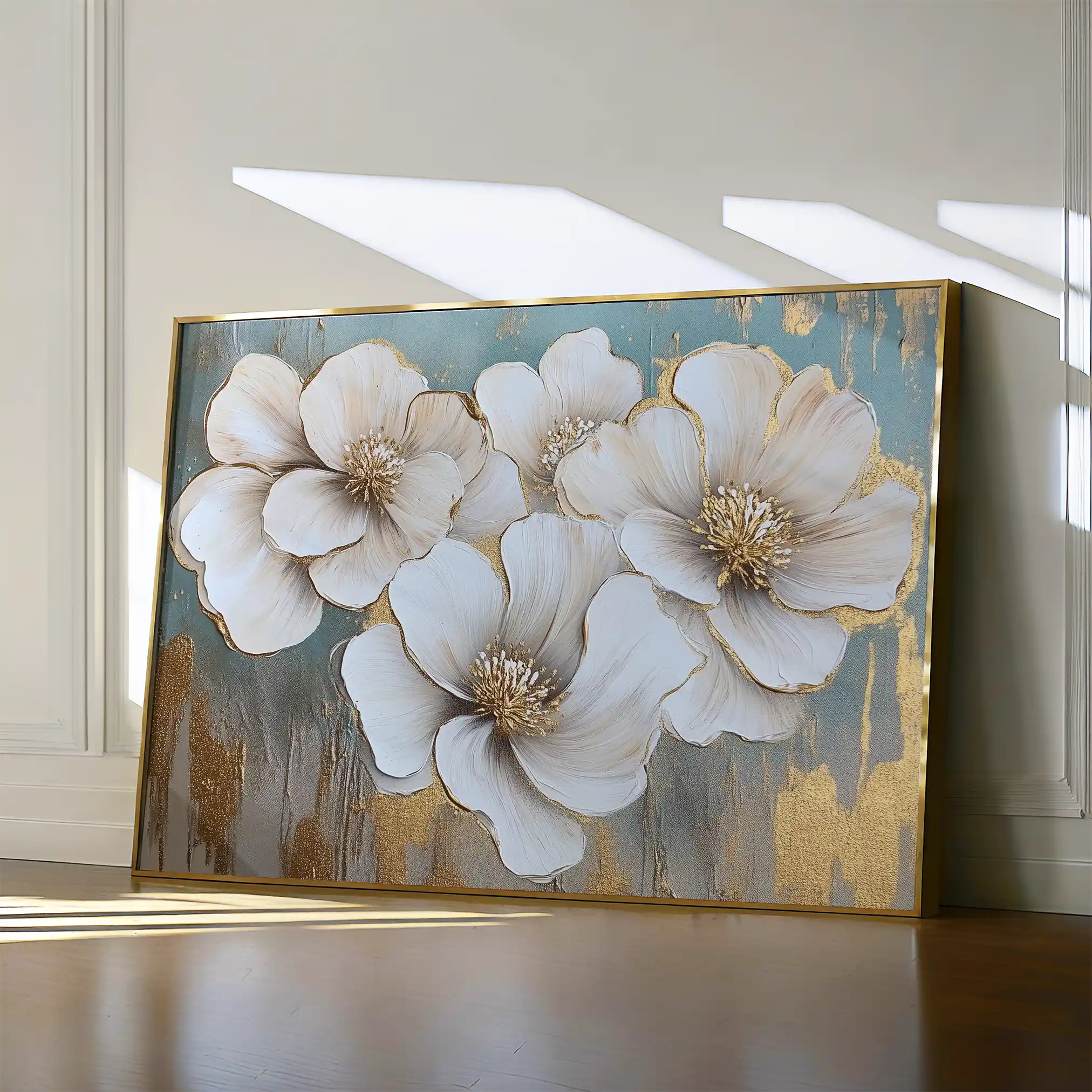 Floral 810 Canvas Art 60 x 40 cm / Black