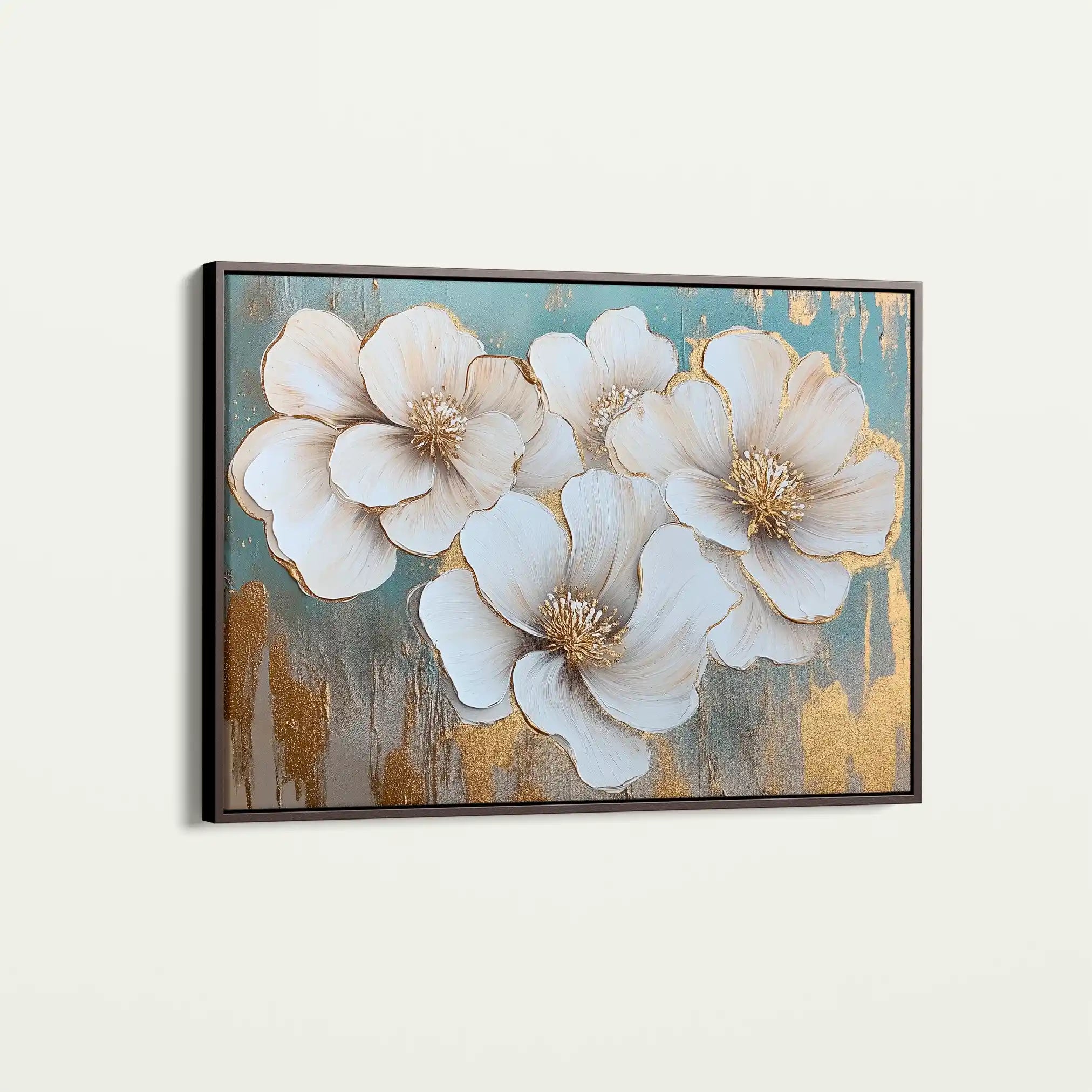 Floral 810 Canvas Art 60 x 40 cm / Black