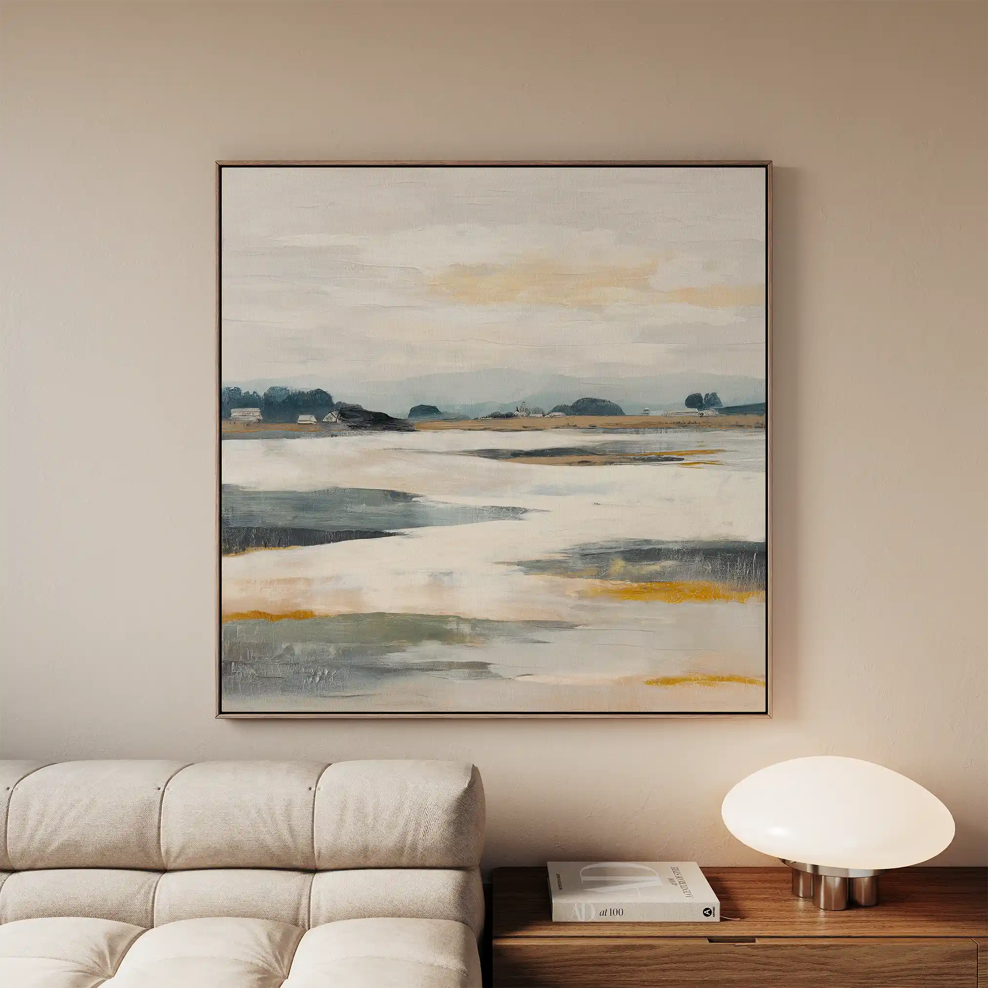 Abstract 811 Canvas Art 16" x 16" / 40 x 40 cm / Black