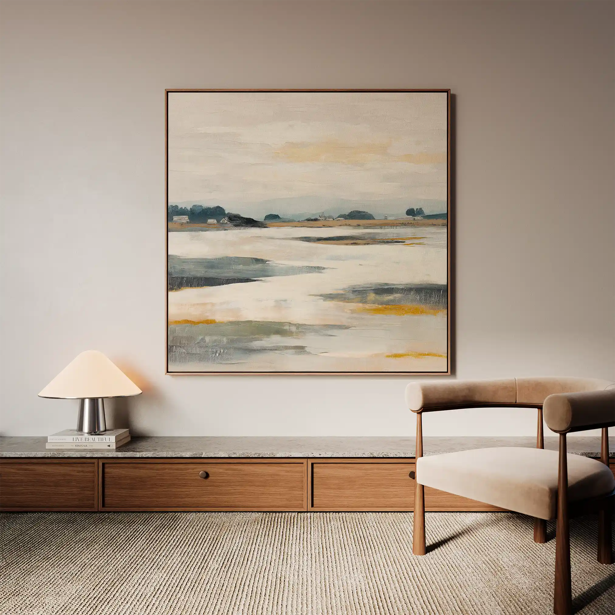 Abstract 811 Canvas Art 16" x 16" / 40 x 40 cm / Black