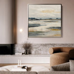 Abstract 811 Canvas Art 16" x 16" / 40 x 40 cm / Black