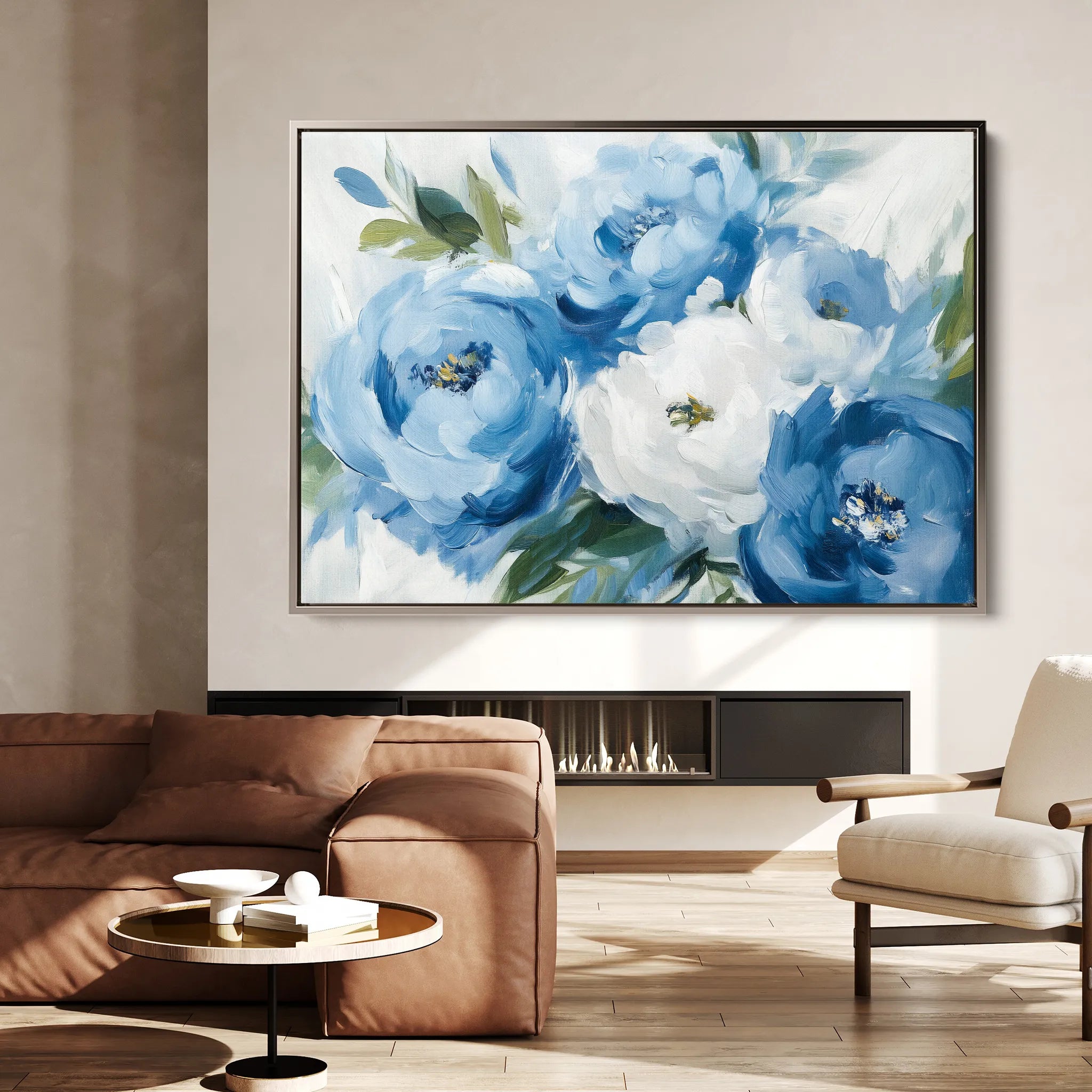 Floral 811 Canvas Art 18" x 24" / 45 x 60 cm / Black