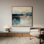 Abstract 812 Canvas Art 16" x 16" / 40 x 40 cm / Black