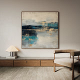 Abstract 812 Canvas Art 16" x 16" / 40 x 40 cm / Black