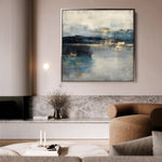 Abstract 812 Canvas Art 16" x 16" / 40 x 40 cm / Black