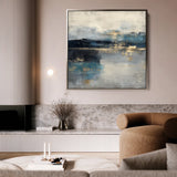 Abstract 812 Canvas Art 16" x 16" / 40 x 40 cm / Black