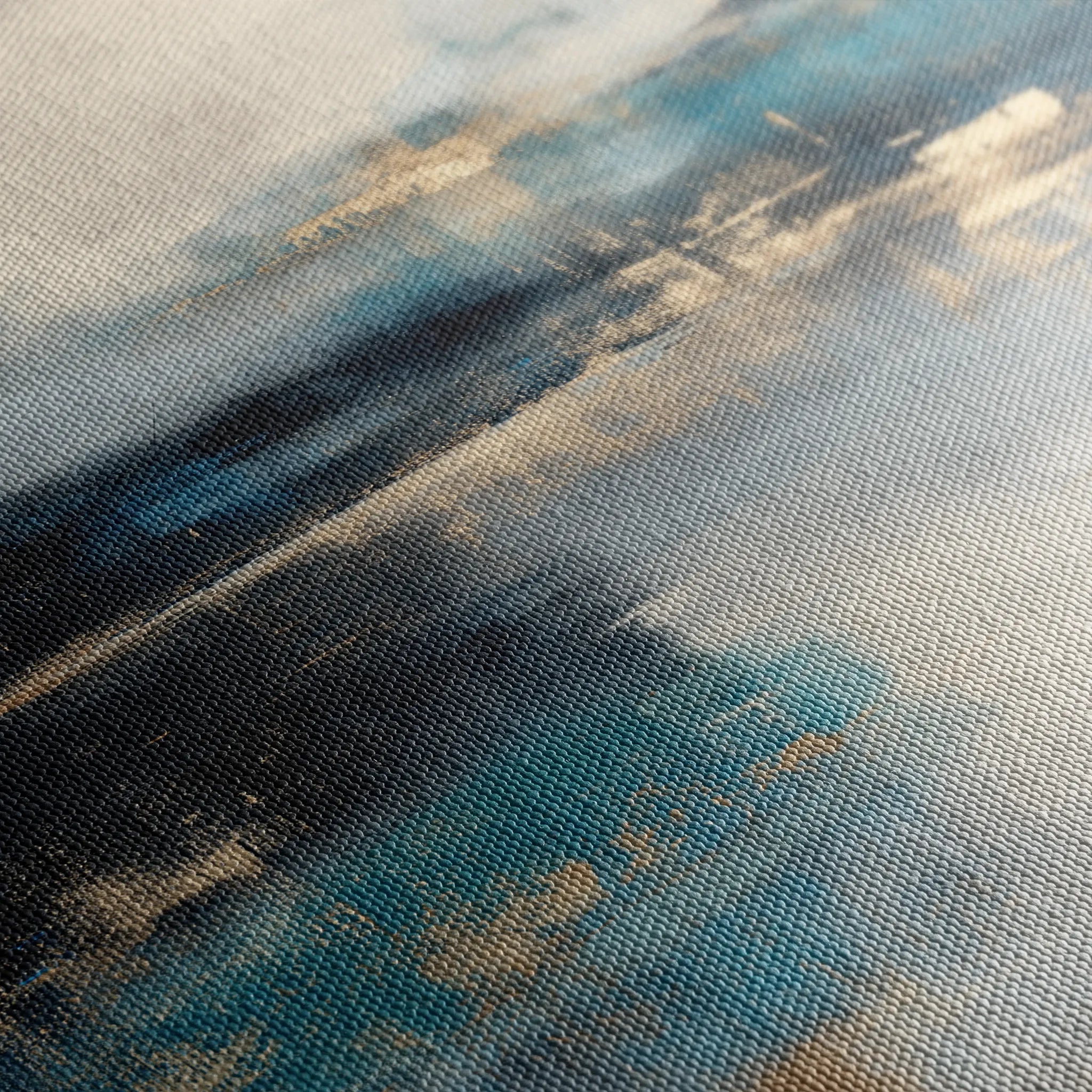 Abstract 812 Canvas Art 16" x 16" / 40 x 40 cm / Black