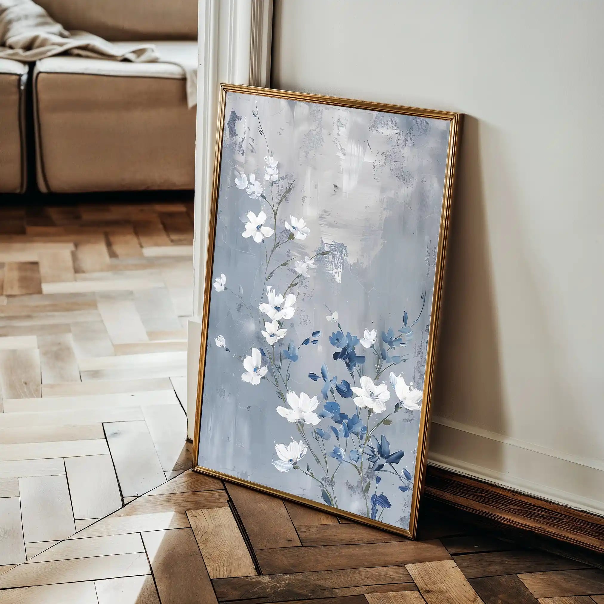 Floral 812 Canvas Art 60 x 40 cm / Black