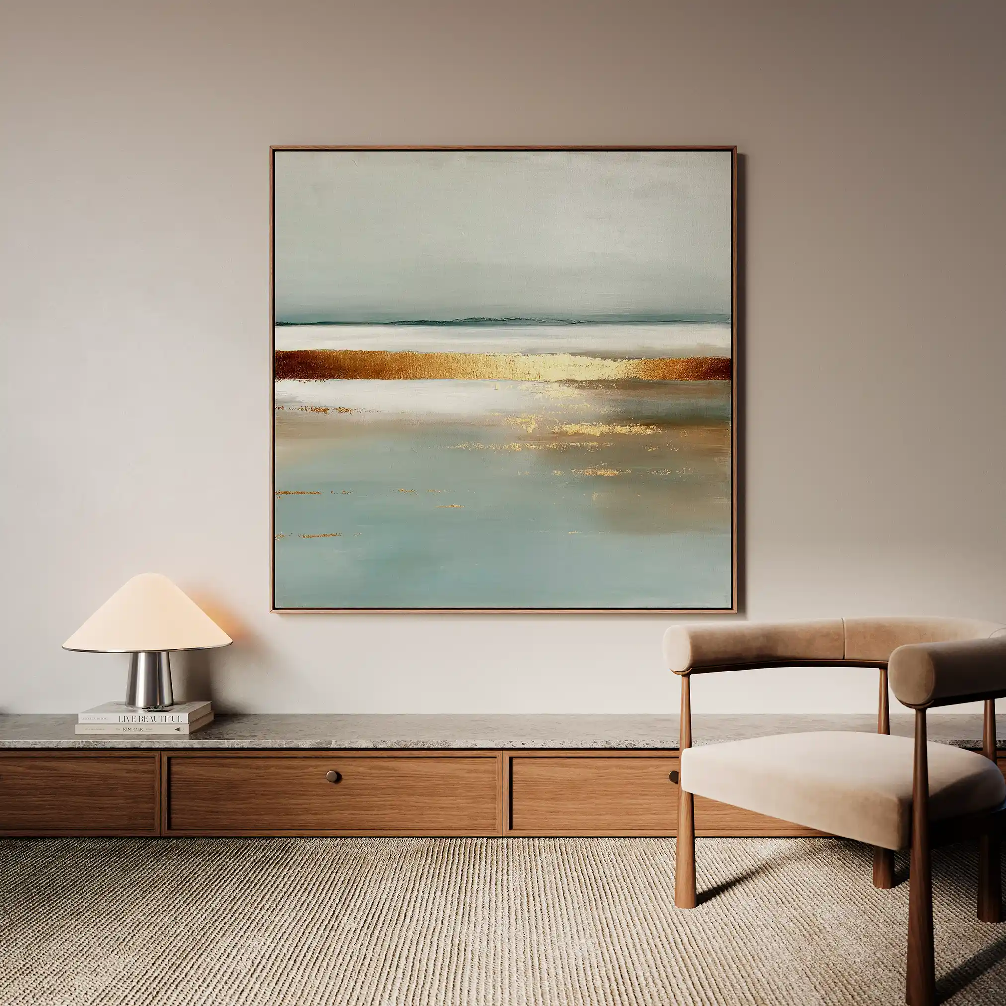 Abstract 813 Canvas Art 16" x 16" / 40 x 40 cm / Black