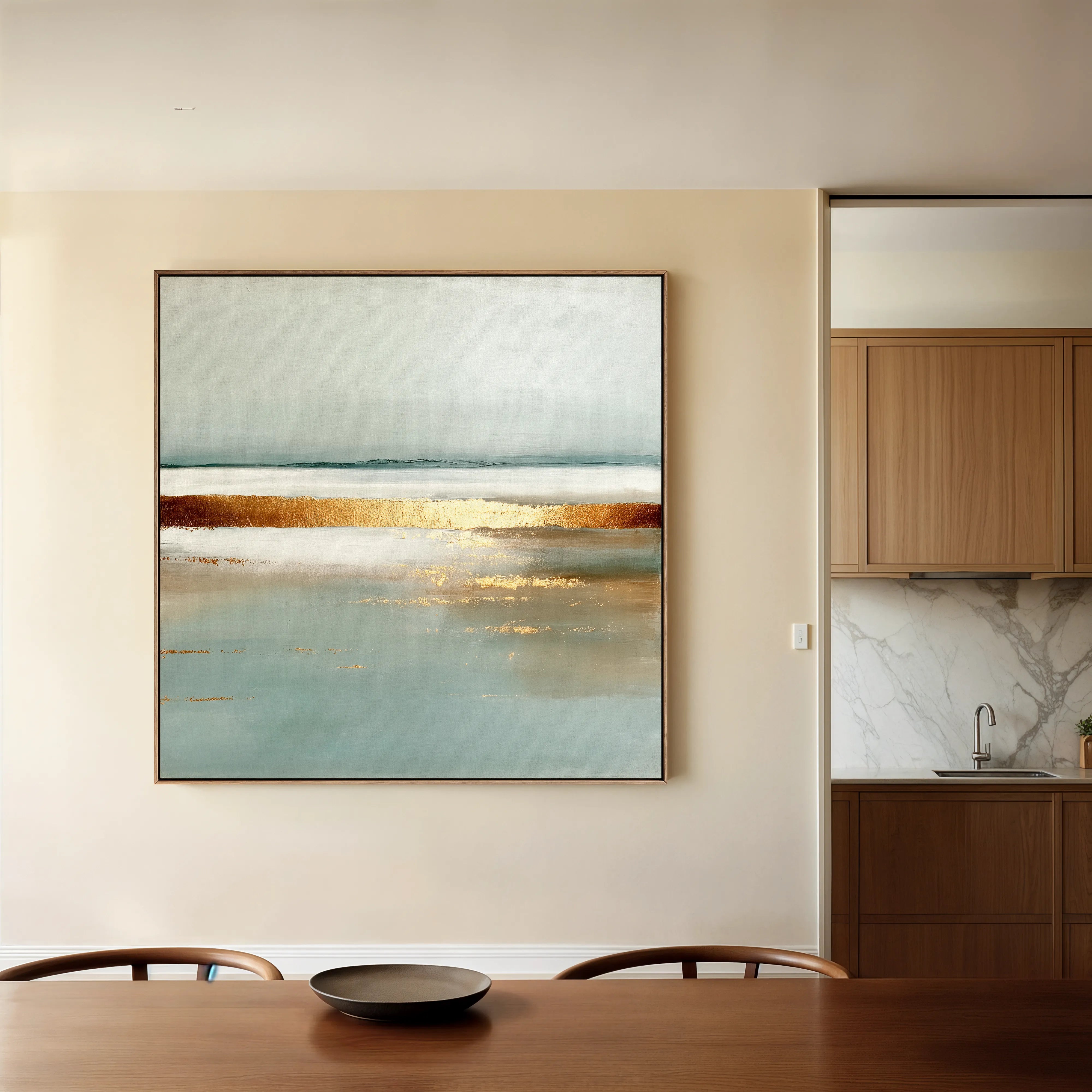 Abstract 813 Canvas Art 16" x 16" / 40 x 40 cm / Black