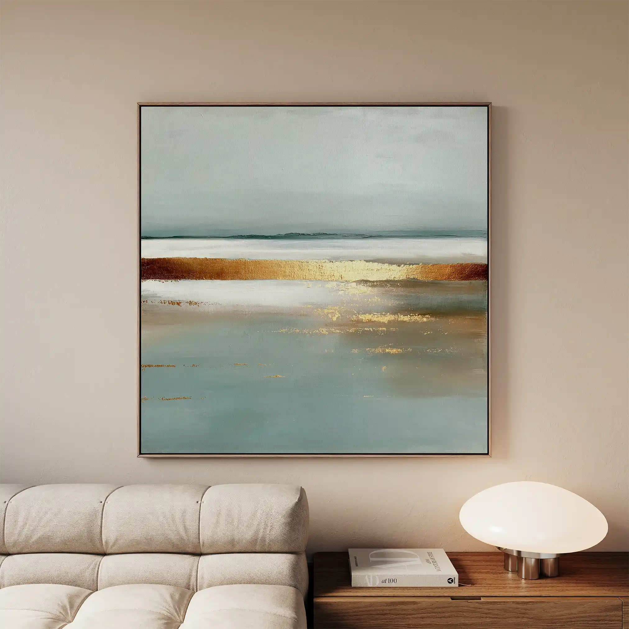 Abstract 813 Canvas Art 16" x 16" / 40 x 40 cm / Black