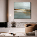 Abstract 813 Canvas Art 16" x 16" / 40 x 40 cm / Black