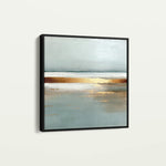 Abstract 813 Canvas Art 16" x 16" / 40 x 40 cm / Black