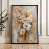 Floral 813 Canvas Art 18" x 24" / 45 x 60 cm / Black